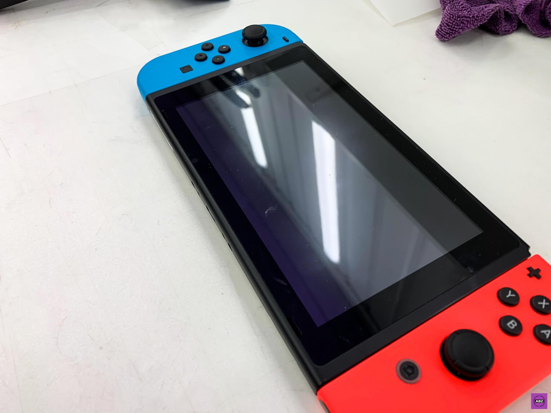 Фото Nintendo Switch под антигравийной пленкой. С игрой по жизни
