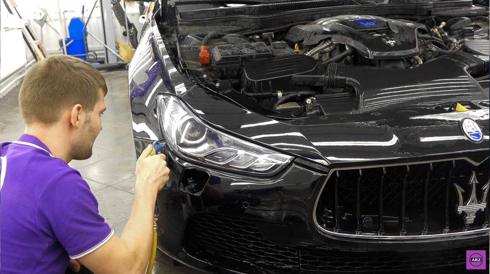 Фото Почему автомобиль лучше защищать полностью на примере Maserati Ghibli Q4