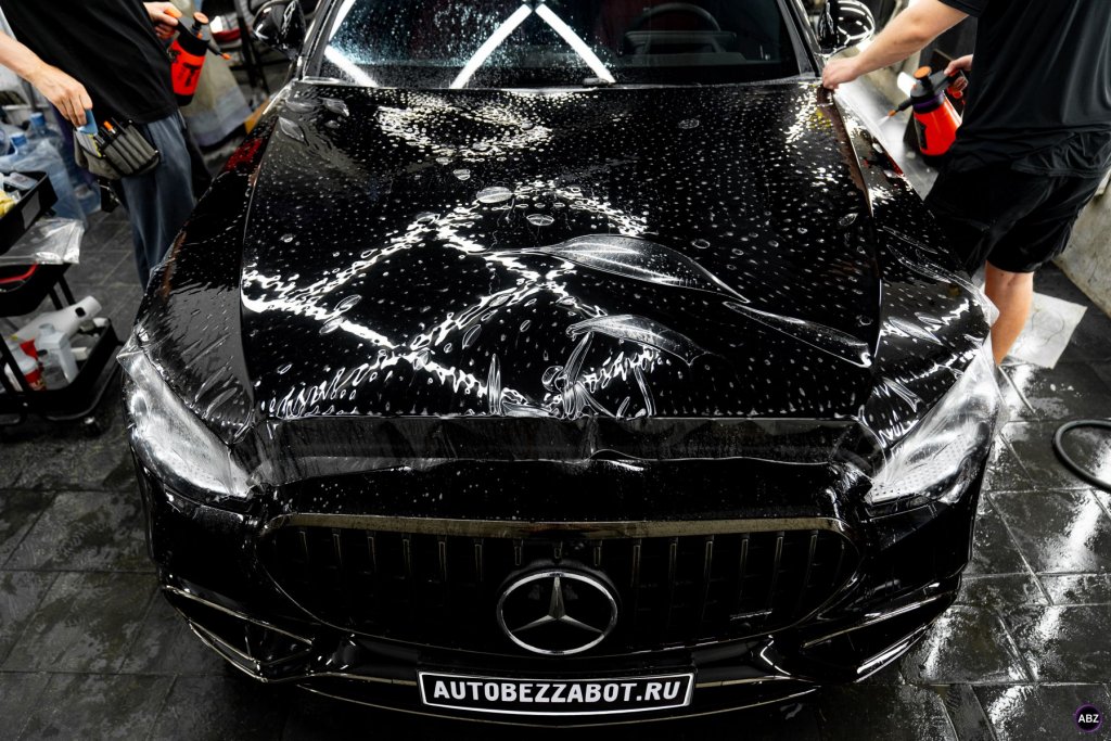 Оклейка Mercedes S-Class плёнкой: гид 4 оклейка Mercedes S-Class плёнкой — Mercedes-Benz S Class Черный