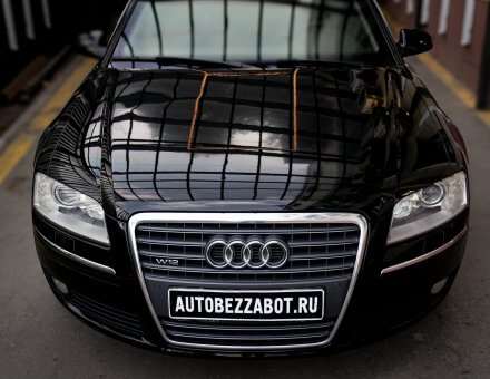 Фото бронирования фар автомобиля Audi A8 L